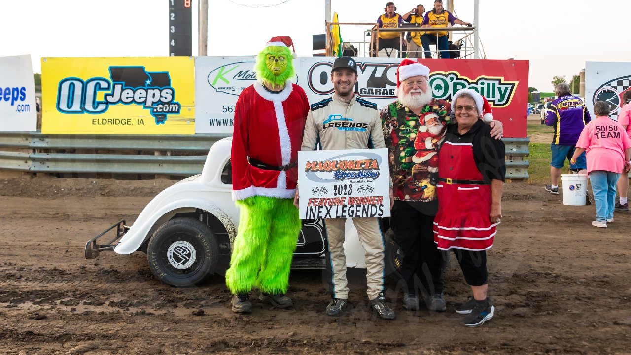 Michael Weber Wins Christmas in July Race at Maquoketa Speedway