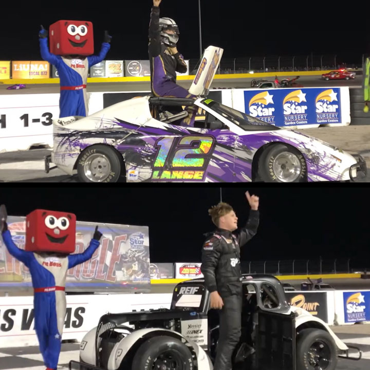 Aspyn Lange and Tyler Reif Winners Saturday at The Bullring at LVMS