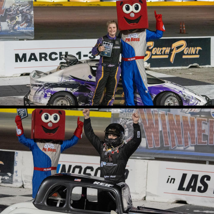 Aspyn Lange and Tyler Reif Victorious Saturday at The Bullring at Las