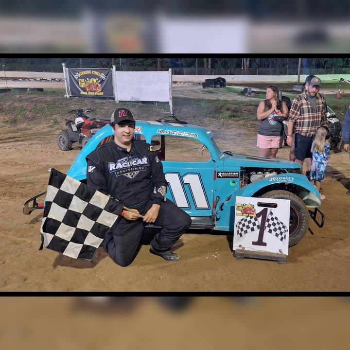 Hasaan Chehouri on Fire; Wins Legends Marion County Speedway Feature Saturday